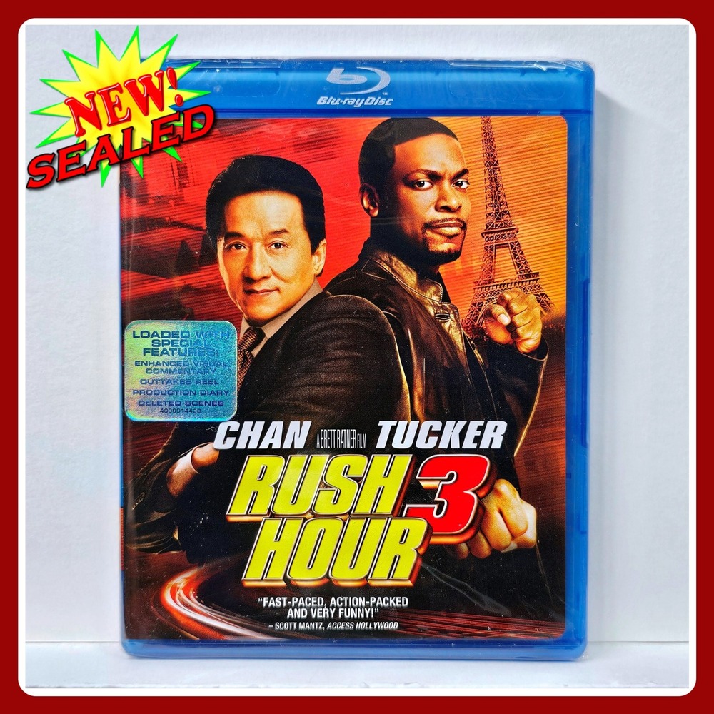 Rush Hour 3 Jackie Chan‎ Chris Tucker Blu-ray New Sealed Action Comedy Movie